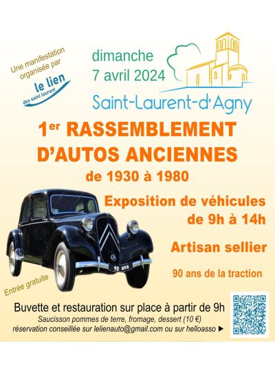 1er rassemblement d'autos anciennes -7 avril 2024- Monts Actus