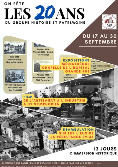 20 ans du groupe GHP Saint Symphorien sur coise -du 17 au 30 septembre 2024- Monts Actus