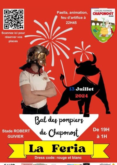 Bal des pompiers Chaponost -13 juillet 2024- Monts Actus