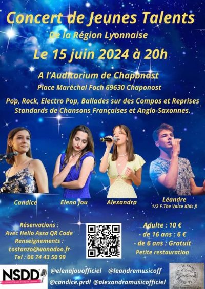 Concert de jeunes talents Chaponost -15 juin 2024- Monts Actus