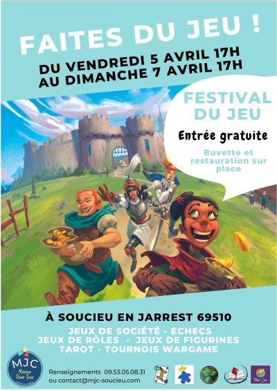 Festival du jeu Soucieu en Jarrest -5 au 7 avril 2024- Monts Actus