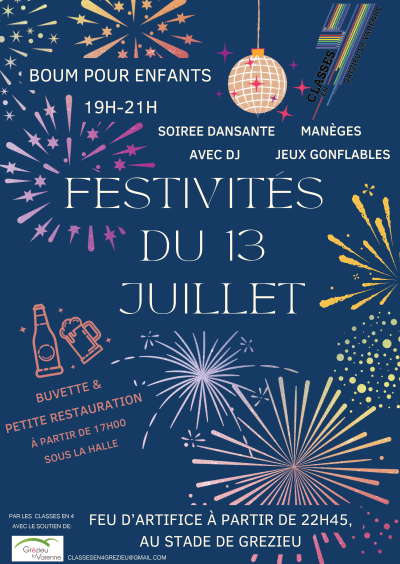 Festivités du 13 juillet Grézieu la Varenne -13 juillet 2024- Monts Actus_1