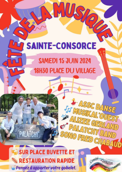 Fete de la musique Sainte Consorce -15 juin 2024- Monts Actus