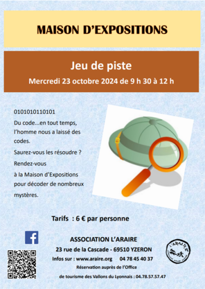 Jeu de piste Yzeron -23 octobre 2024- Monts Actus