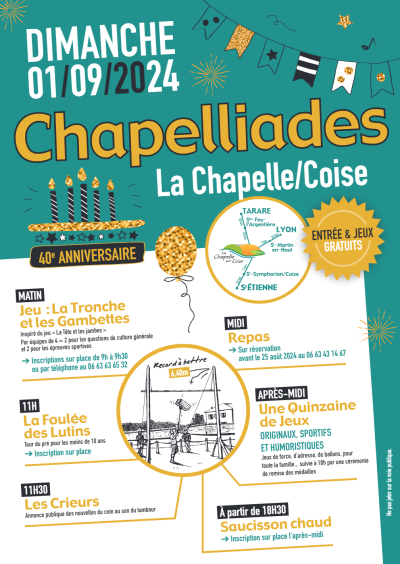 Les Chapelliades La Chapelle sur Coise -1er septembre 2024- Monts Actus