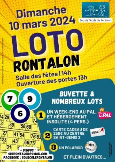 Loto Rontalon -10 mars 2024- Monts Actus