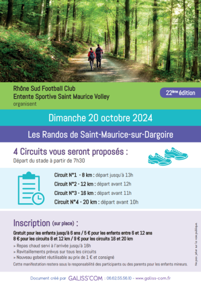 Rando Saint Maurice sur Dargoire -20 octobre 2024- Monts Actus