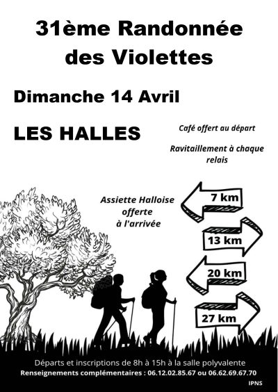 Randonnee des violettes Les Halles -14 avril 2024- Monts Actus