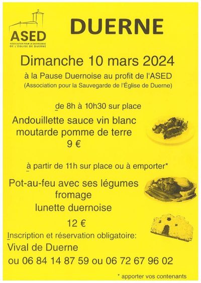 Repas Duerne -10 mars 2024- Monts Actus