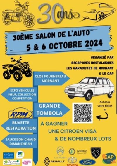 Salon de l'auto Mornant -5 6 octobre 2024- Monts Actus