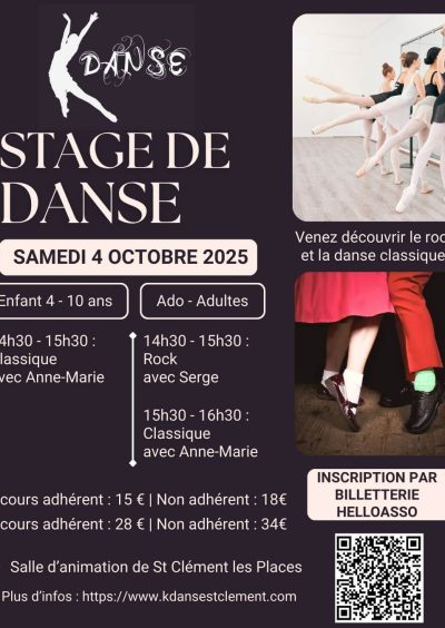 Stage de danse avec K-Danse – Saint-Clément-les-Places - octobre 2025 - monts actus