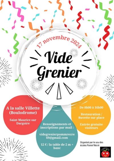 Vide grenier saint maurice sur dargoire -17 novembre 2024- Monts Actus